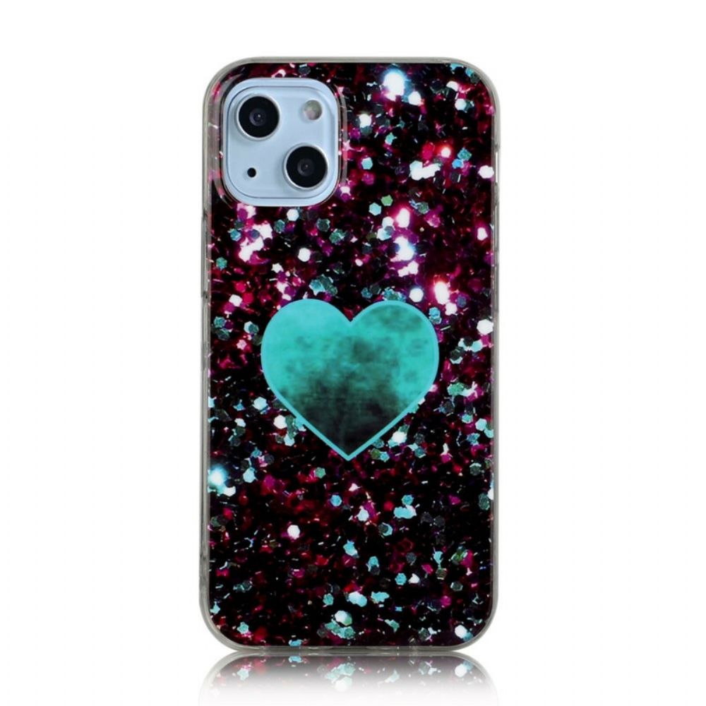 Hülle Für iPhone 13 Mini Glitzermarmor