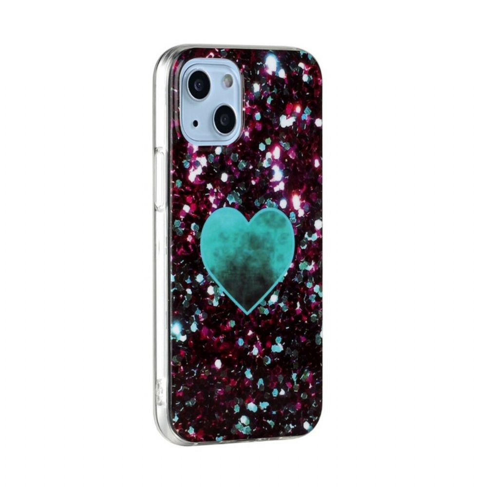 Hülle Für iPhone 13 Mini Glitzermarmor