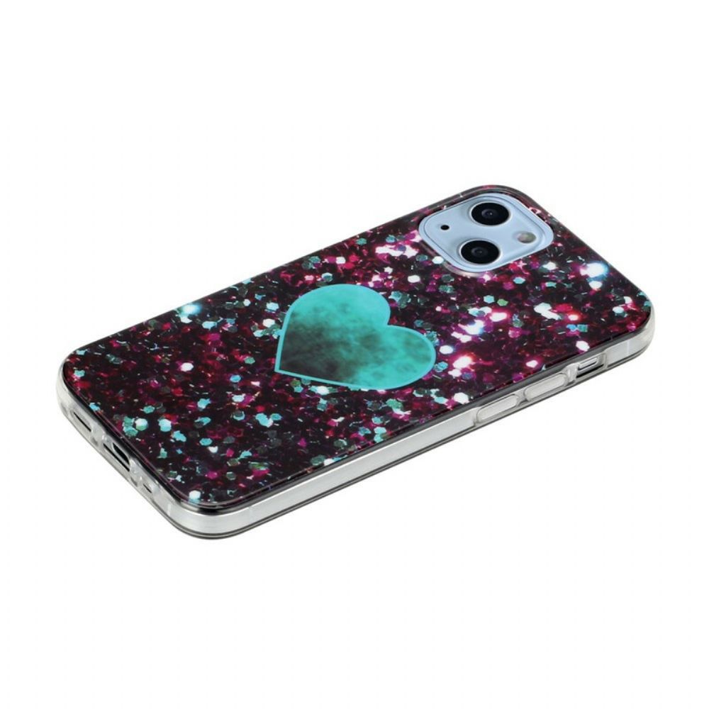 Hülle Für iPhone 13 Mini Glitzermarmor