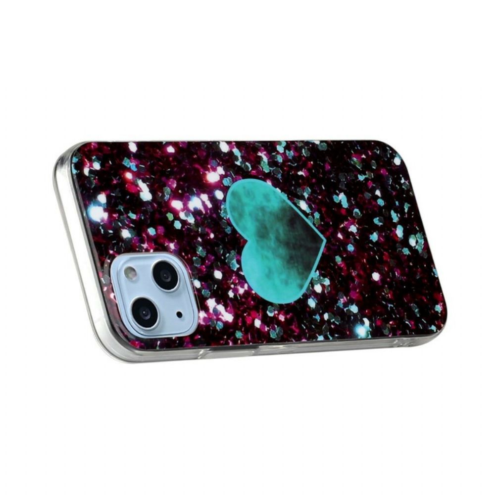 Hülle Für iPhone 13 Mini Glitzermarmor