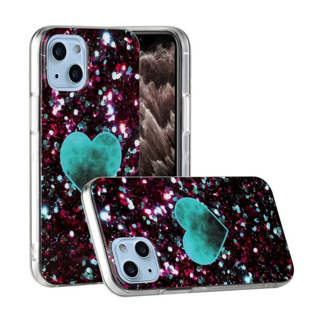 Hülle Für iPhone 13 Mini Glitzermarmor