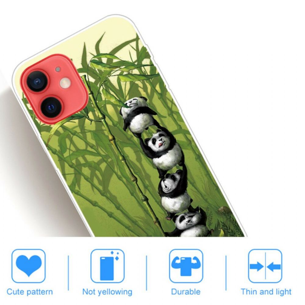 Hülle Für iPhone 13 Mini Haufen Pandas