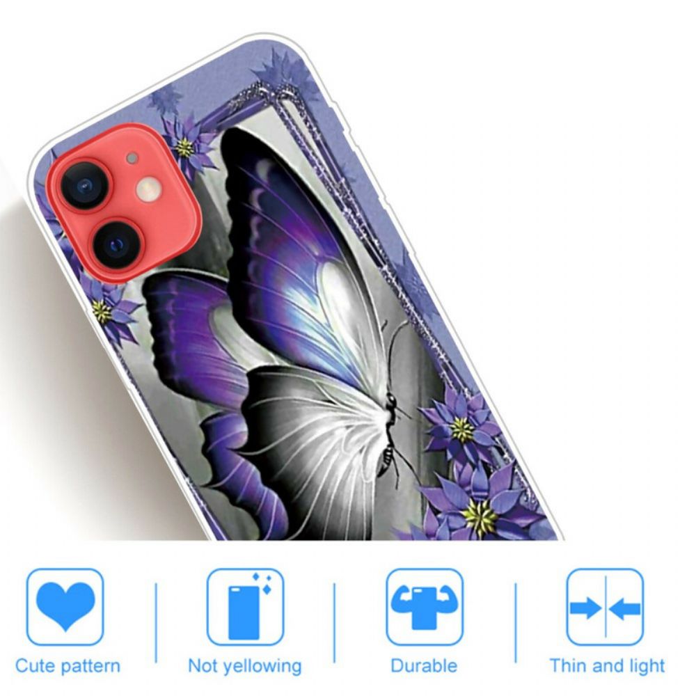 Hülle Für iPhone 13 Mini Königlicher Schmetterling