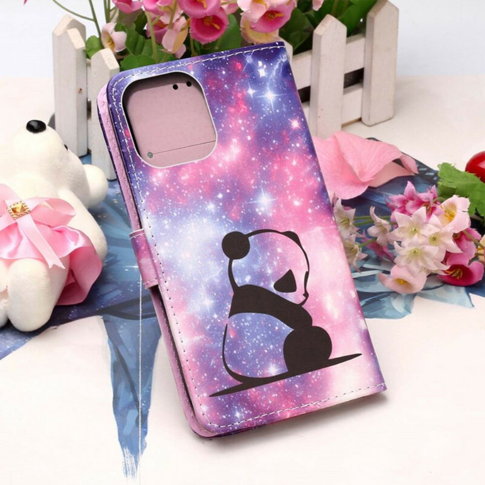 Lederhüllen Für iPhone 13 Mini Panda-galaxie