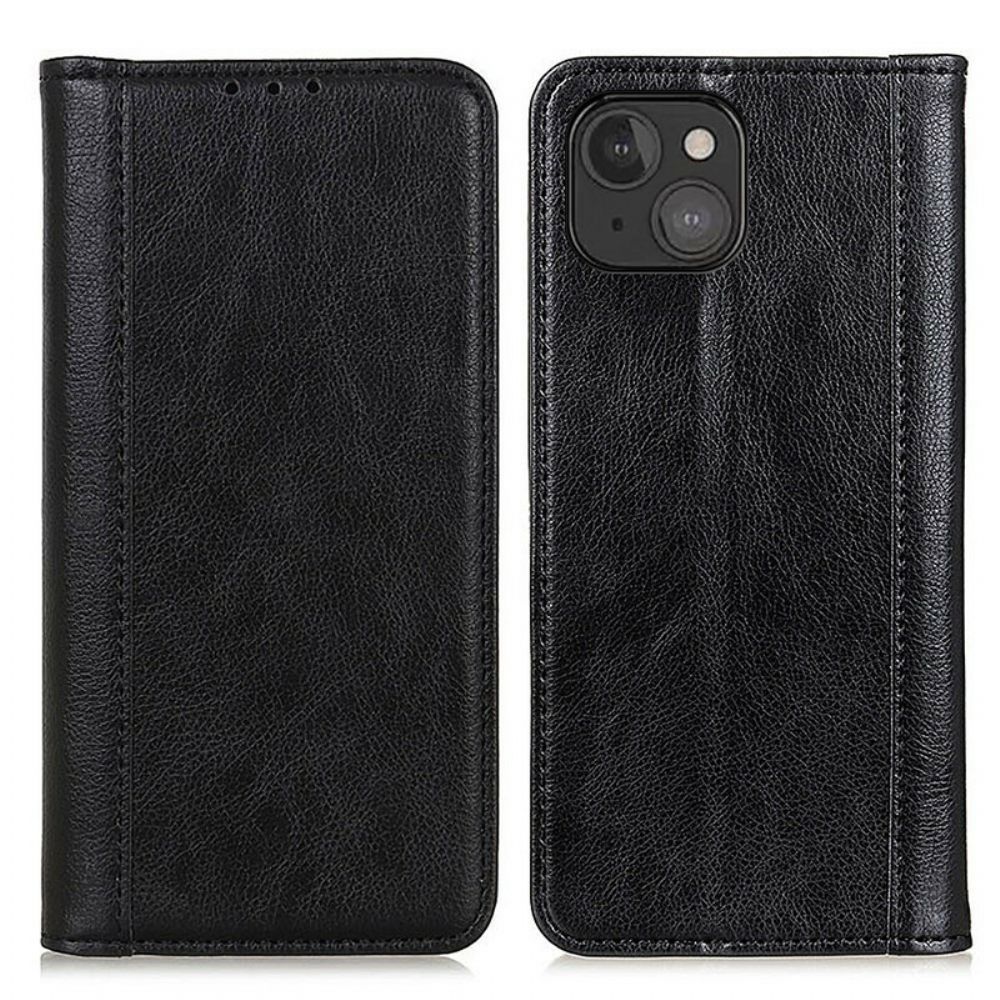 Schutzhülle Für iPhone 13 Mini Flip Case Elegance Litschi-spaltleder