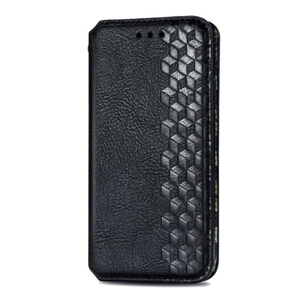 Schutzhülle Für iPhone 13 Mini Flip Case Ledereffekt Mit Rautenstruktur