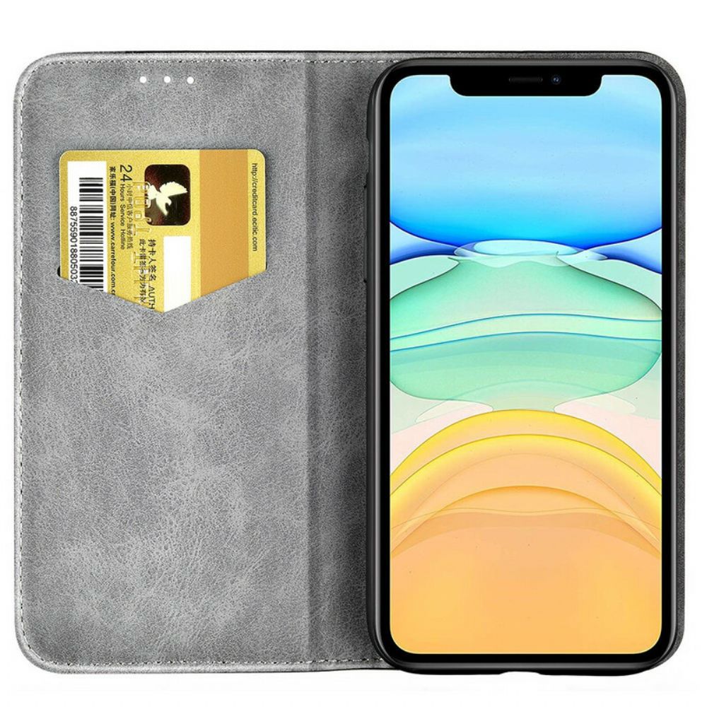 Schutzhülle Für iPhone 13 Mini Flip Case Zweifarbiger Ledereffekt