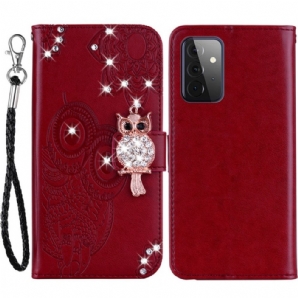 Flip Case Für Samsung Galaxy A33 5G Eulen-mandala Und Anhänger