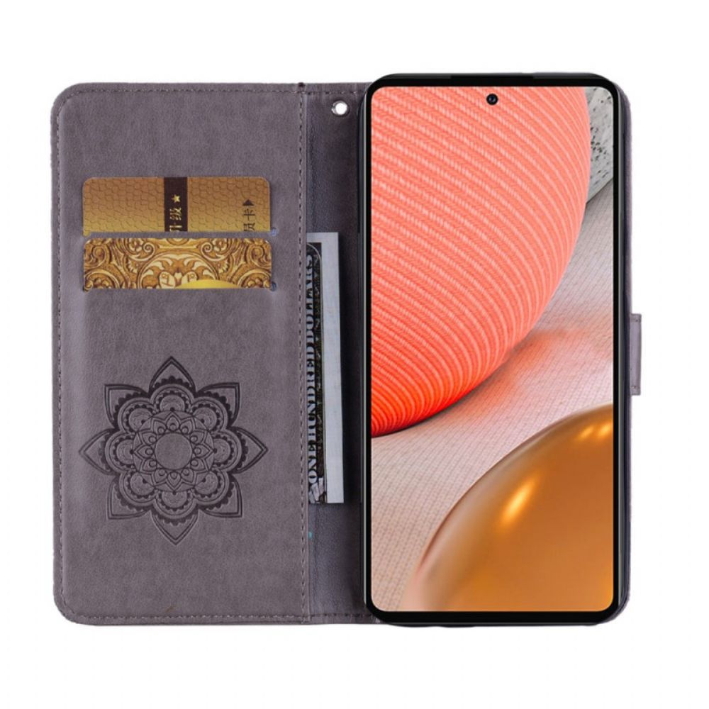 Flip Case Für Samsung Galaxy A33 5G Eulen-mandala Und Anhänger