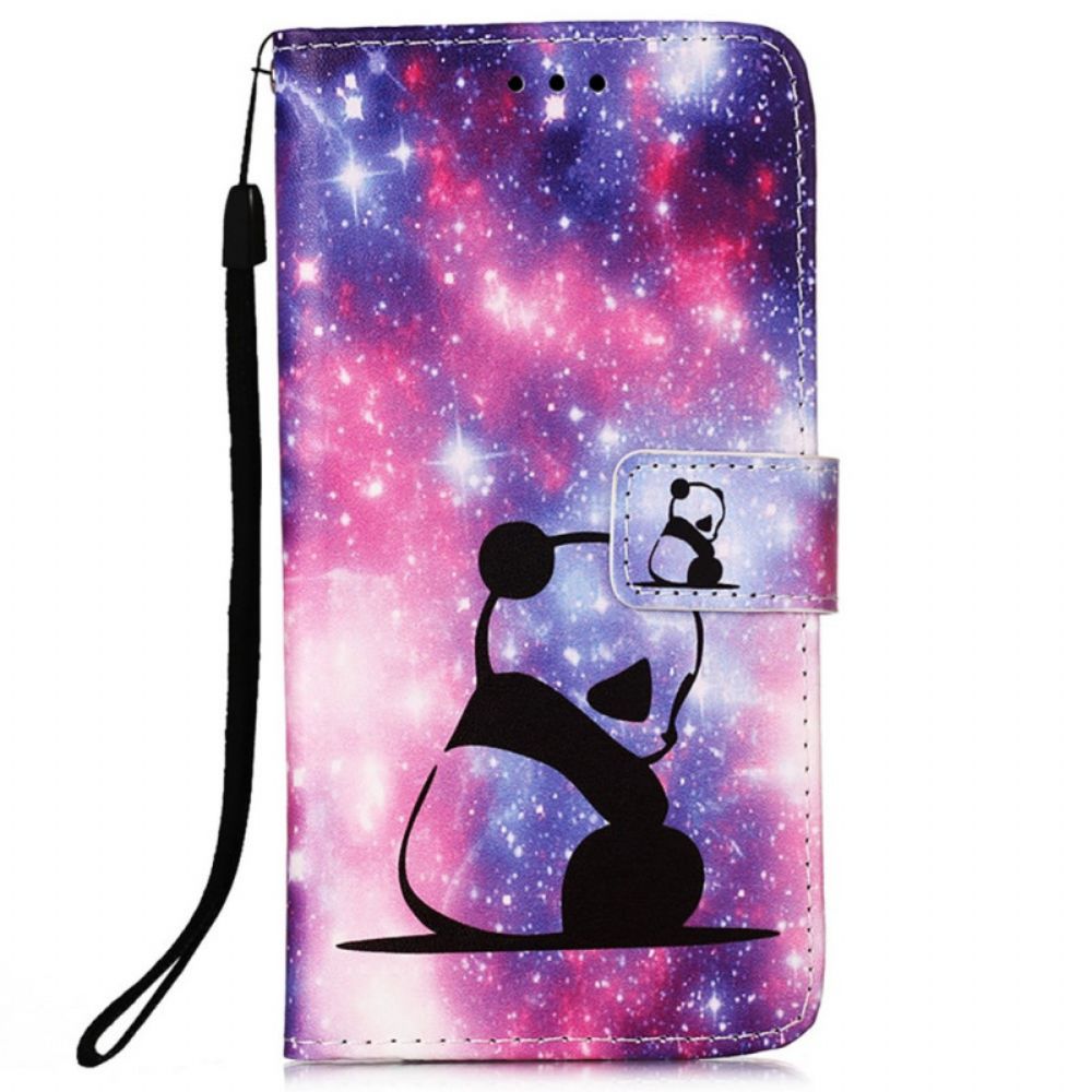 Flip Case Für Samsung Galaxy A33 5G Panda-galaxie