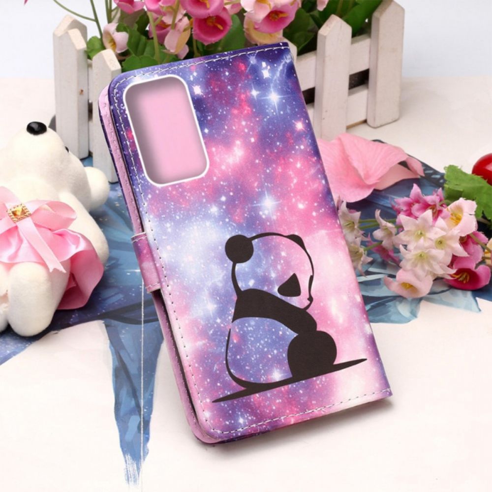 Flip Case Für Samsung Galaxy A33 5G Panda-galaxie