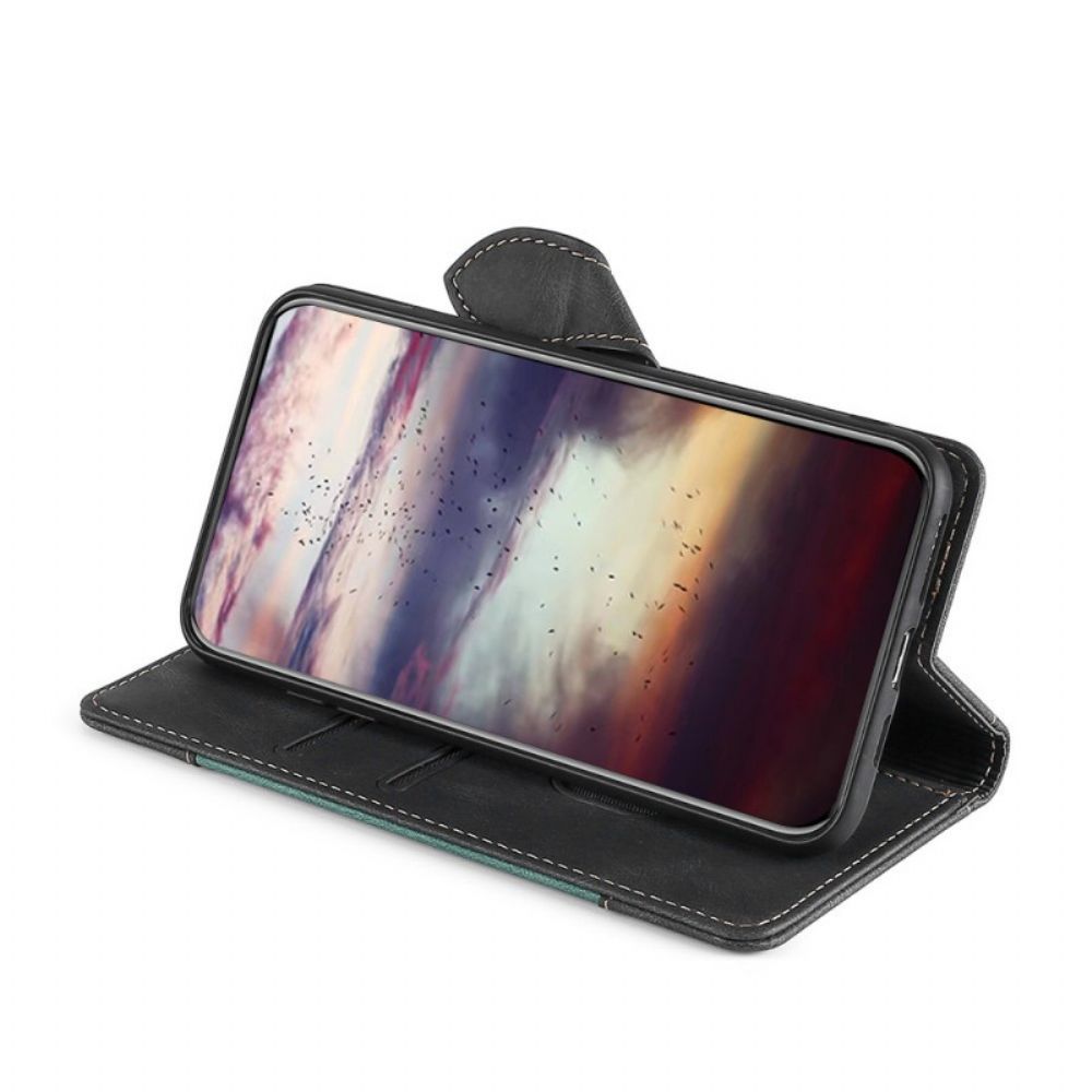 Flip Case Für Samsung Galaxy A33 5G Stylisches Zweifarbiges Kunstleder