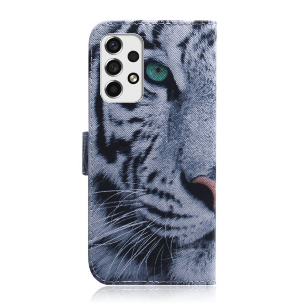 Flip Case Für Samsung Galaxy A33 5G Tigergesicht