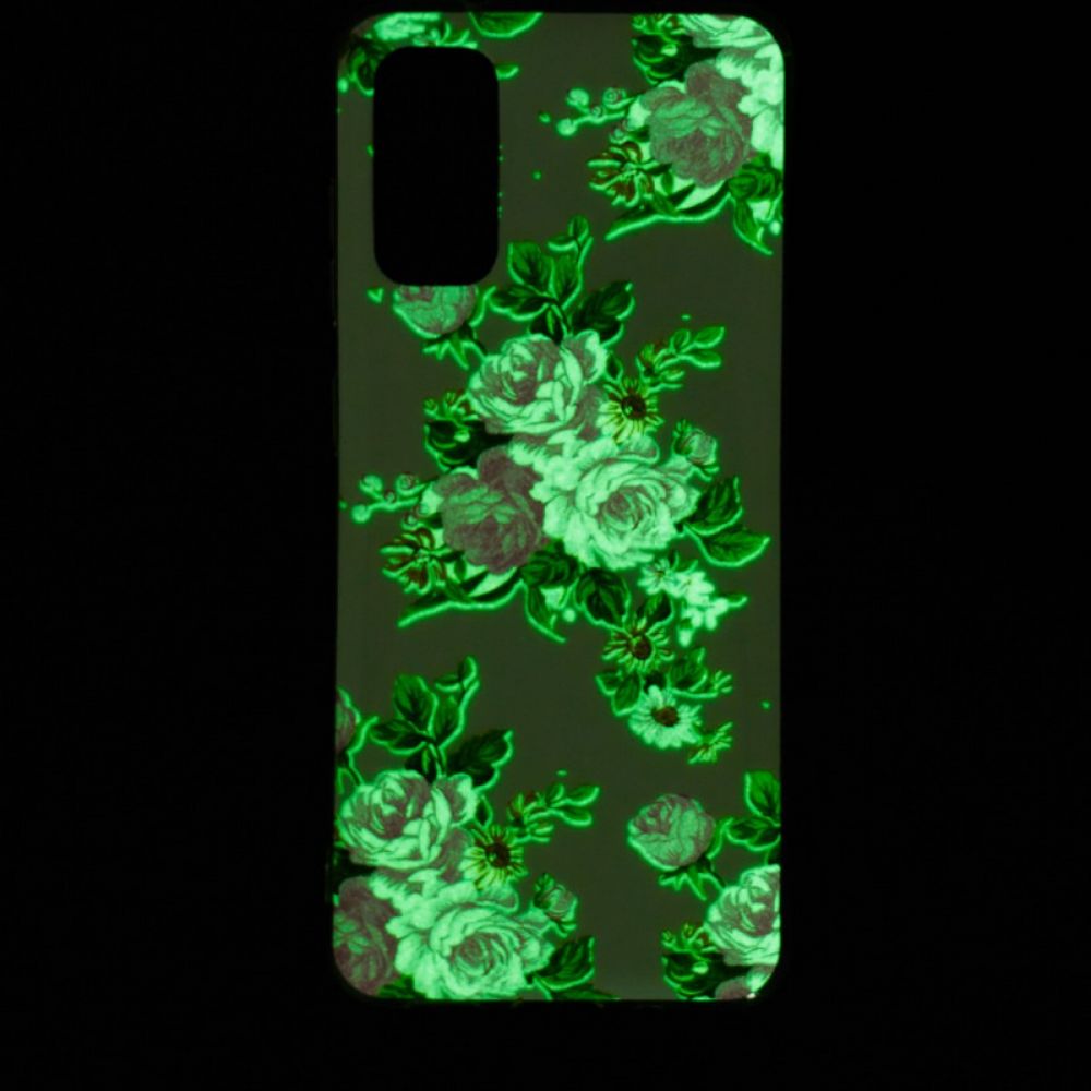 Handyhülle Für Samsung Galaxy A33 5G Fluoreszierende Freiheitsblumen