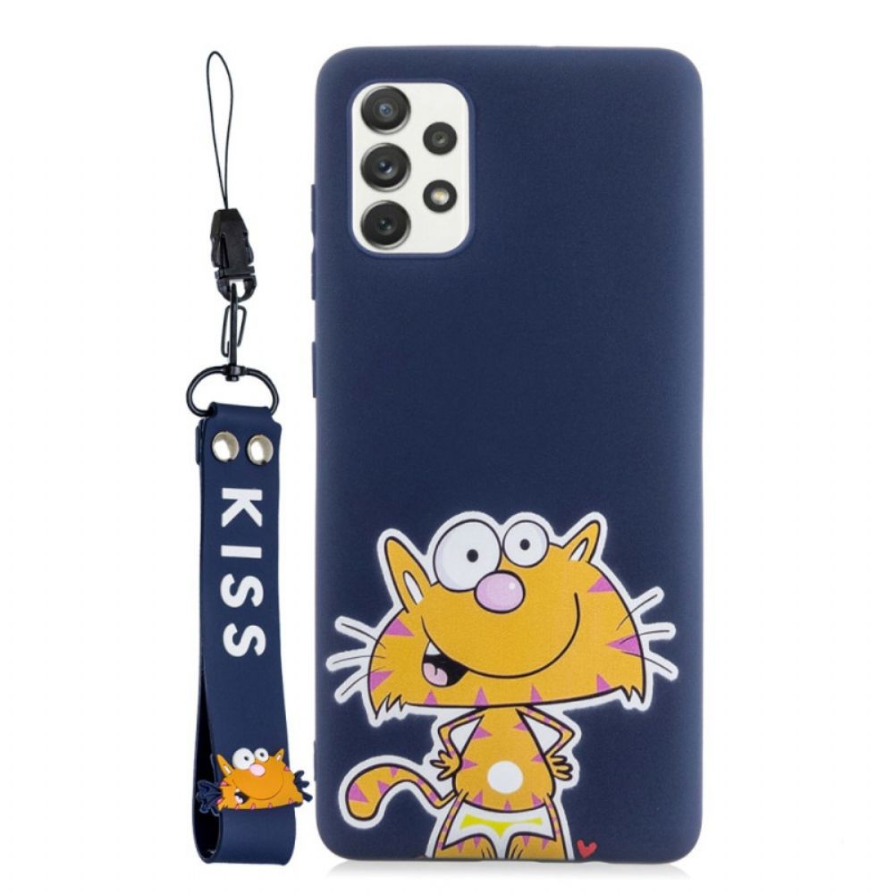 Handyhülle Für Samsung Galaxy A33 5G Karikatur Mit Lanyard