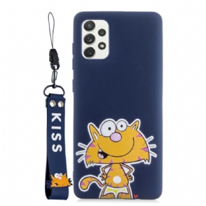 Handyhülle Für Samsung Galaxy A33 5G Karikatur Mit Lanyard