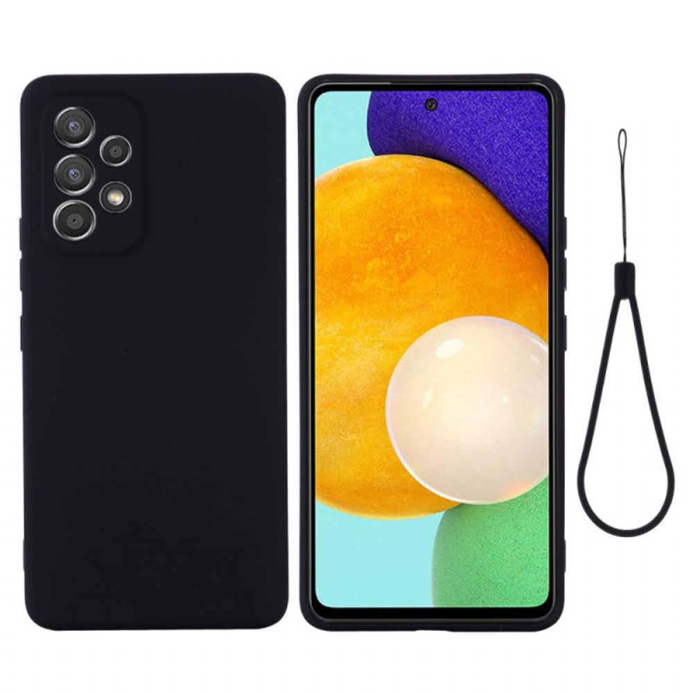 Hülle Für Samsung Galaxy A33 5G Flüssigsilikon Mit Lanyard