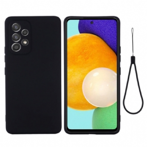 Hülle Für Samsung Galaxy A33 5G Flüssigsilikon Mit Lanyard