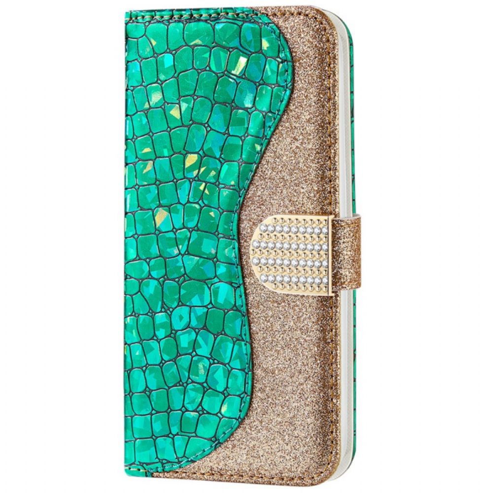 Lederhüllen Für Samsung Galaxy A33 5G Croc-diamanten