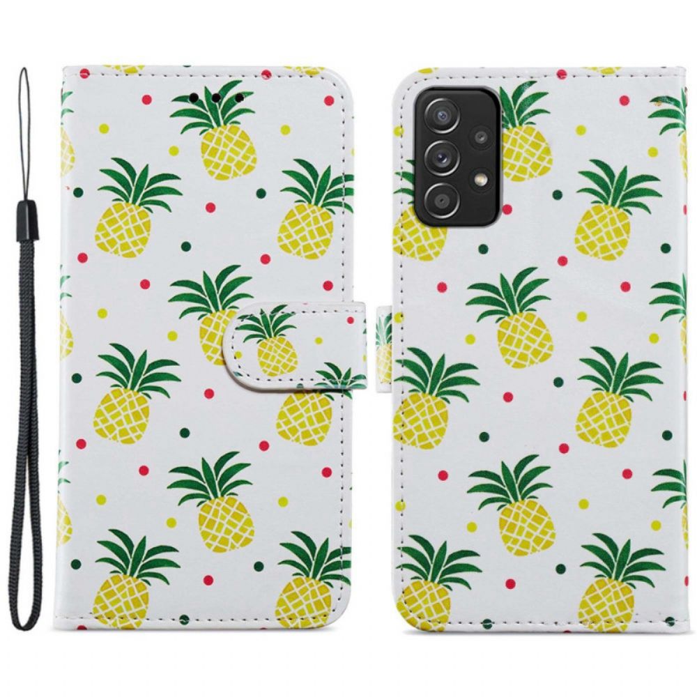 Lederhüllen Für Samsung Galaxy A33 5G Mehrere Ananas