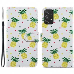 Lederhüllen Für Samsung Galaxy A33 5G Mehrere Ananas