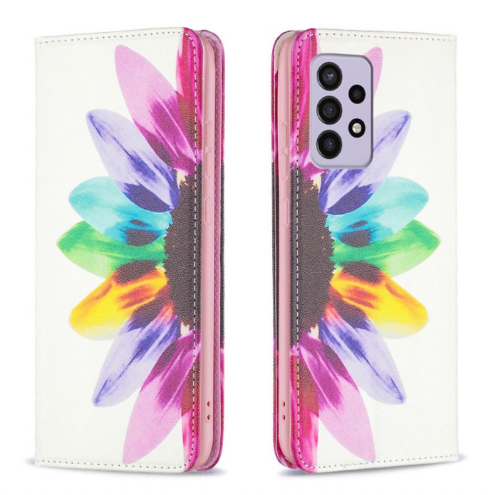 Schutzhülle Für Samsung Galaxy A33 5G Flip Case Aquarell Blume