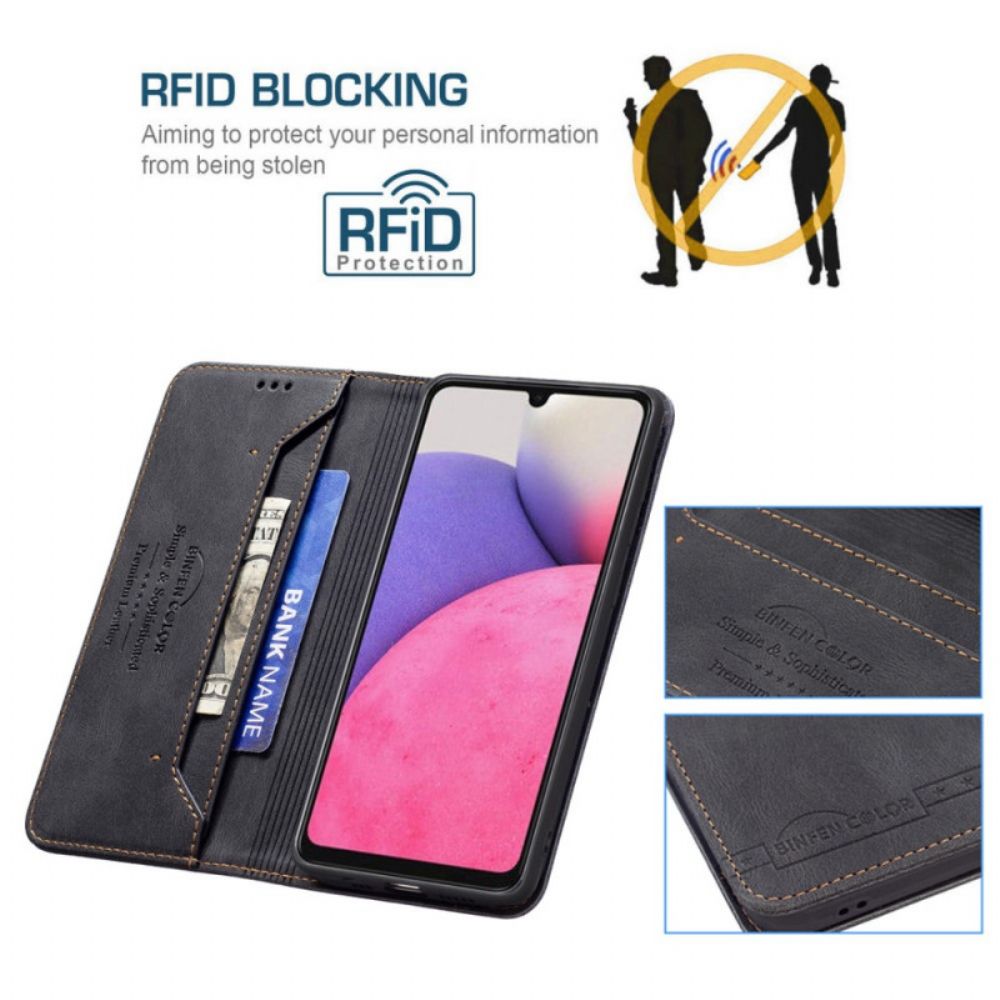 Schutzhülle Für Samsung Galaxy A33 5G Flip Case Rfid Couture Binfen Farbe