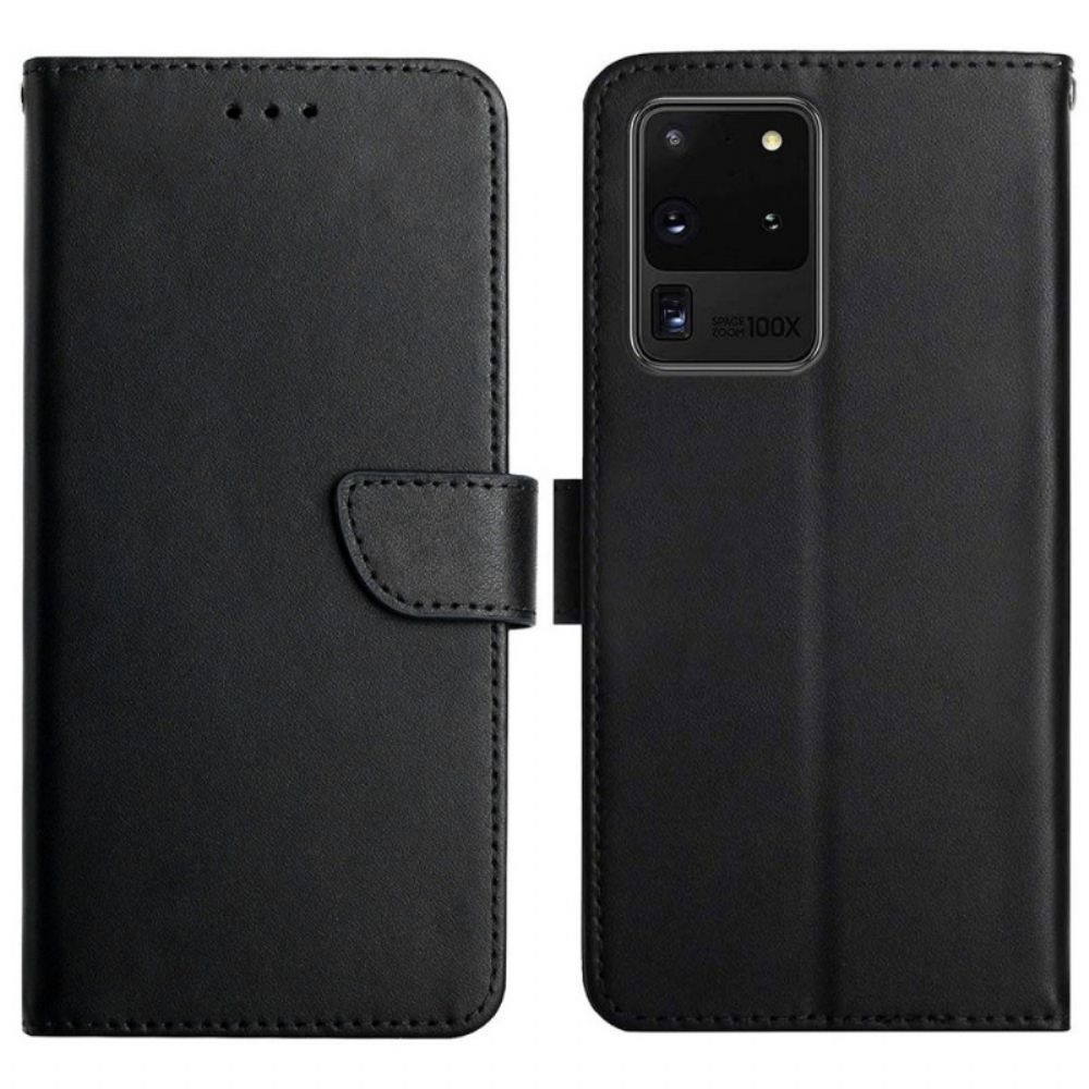 Flip Case Für Samsung Galaxy S20 Ultra Echtes Nappaleder