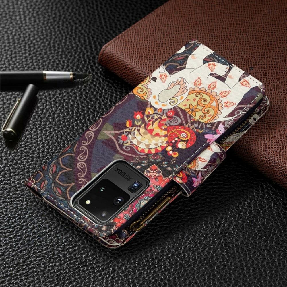 Flip Case Für Samsung Galaxy S20 Ultra Elefantentasche Mit Reißverschluss