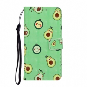 Flip Case Für Samsung Galaxy S20 Ultra Mit Kordel Avocado Verstellbarer Riemen