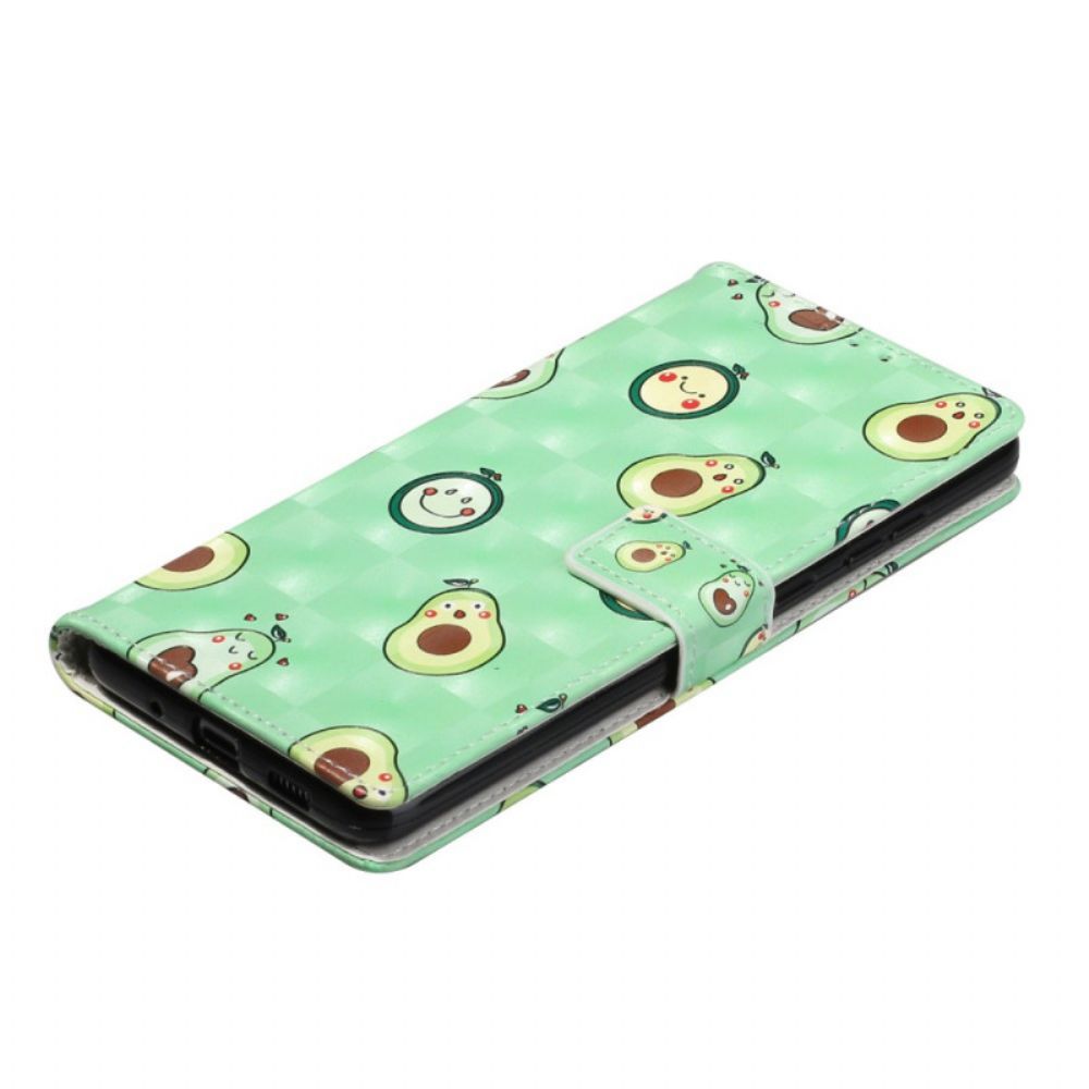 Flip Case Für Samsung Galaxy S20 Ultra Mit Kordel Avocado Verstellbarer Riemen