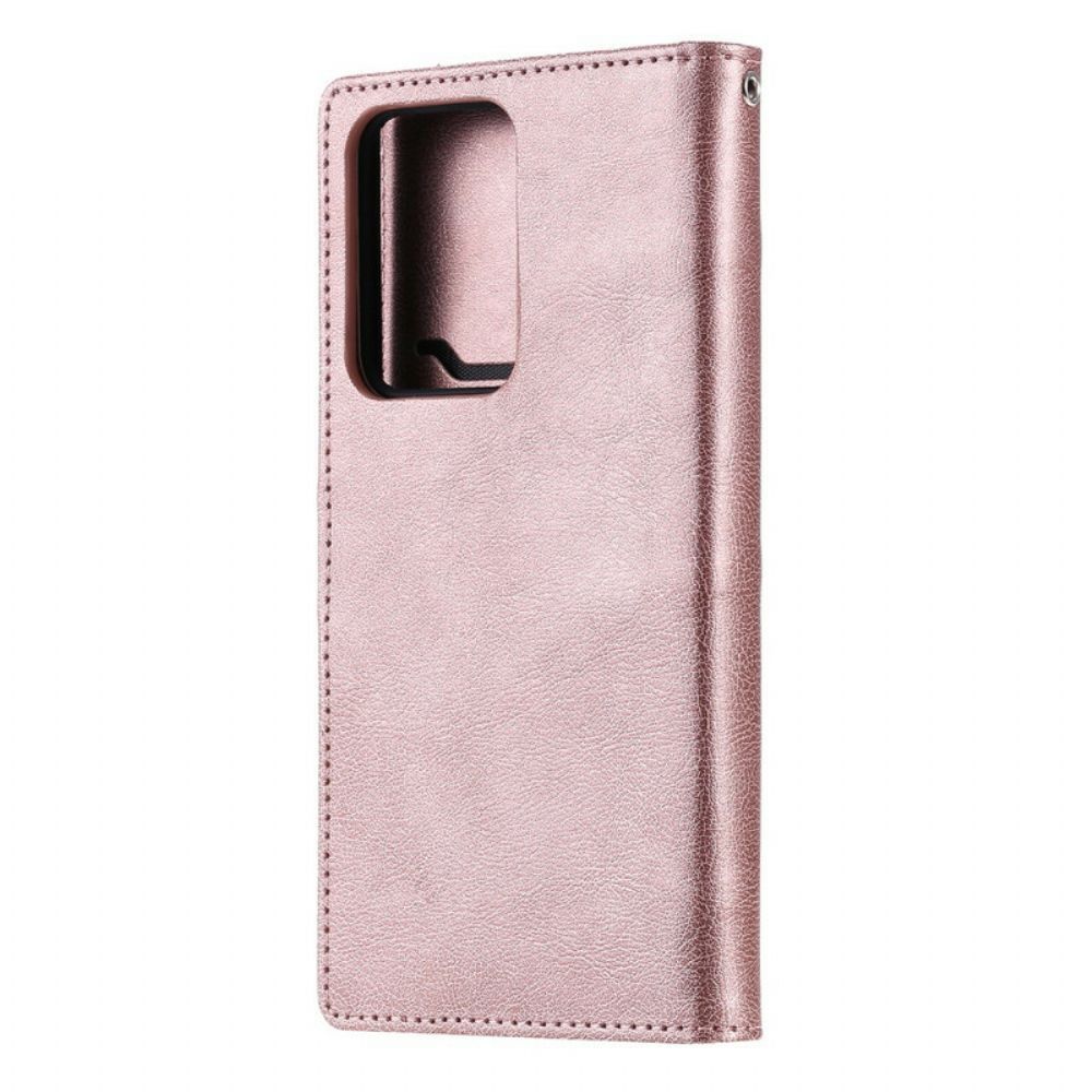 Hülle Flip Case Für Samsung Galaxy S20 Ultra Abnehmbar Und Umhängeband