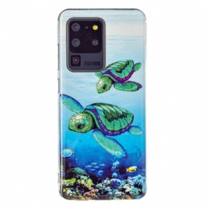 Hülle Für Samsung Galaxy S20 Ultra Fluoreszierende Schildkröten