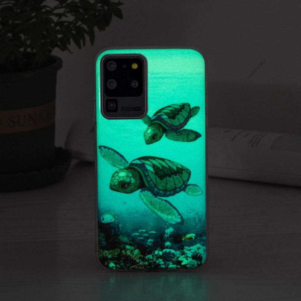 Hülle Für Samsung Galaxy S20 Ultra Fluoreszierende Schildkröten