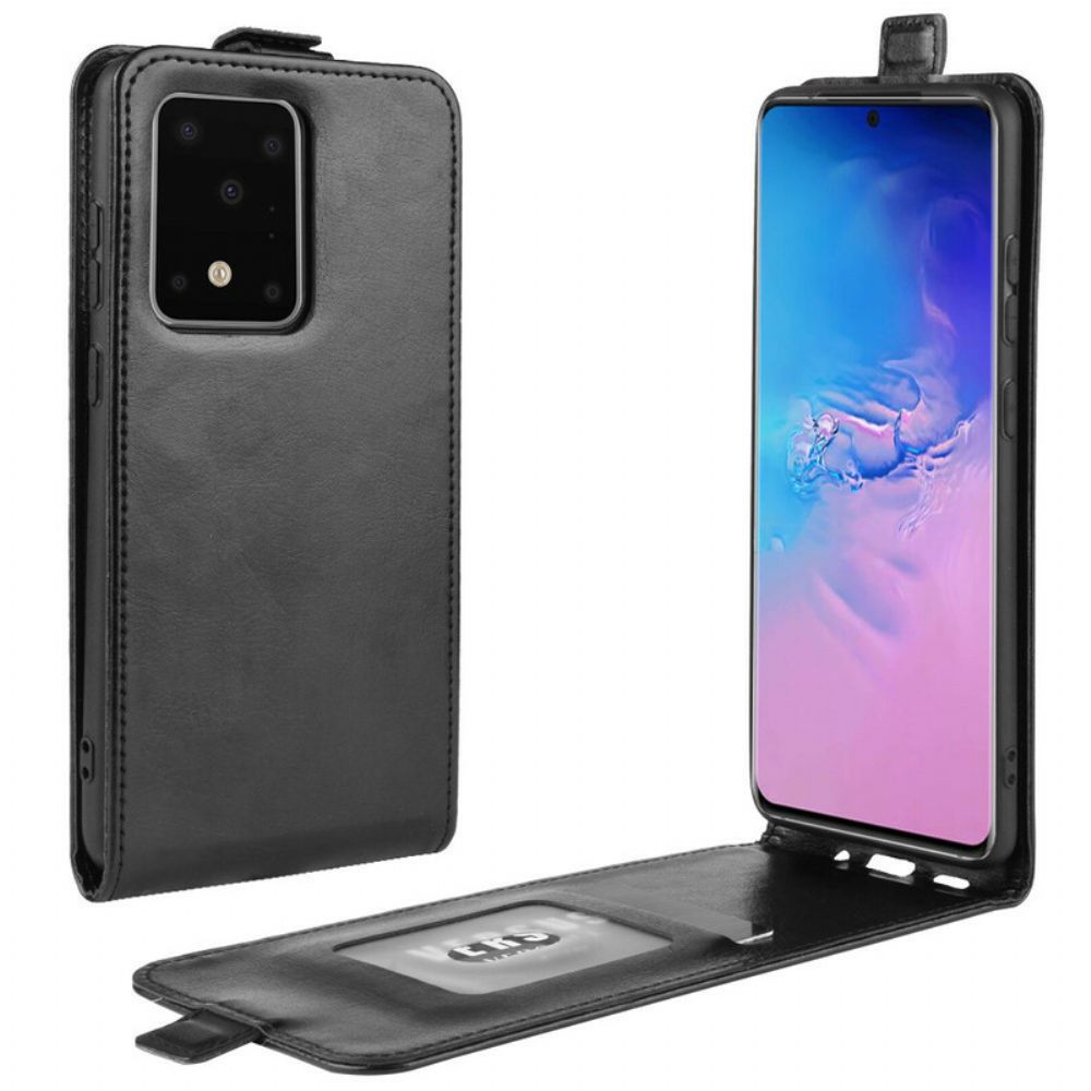 Lederhüllen Für Samsung Galaxy S20 Ultra Flip Case Faltbarer Ledereffekt