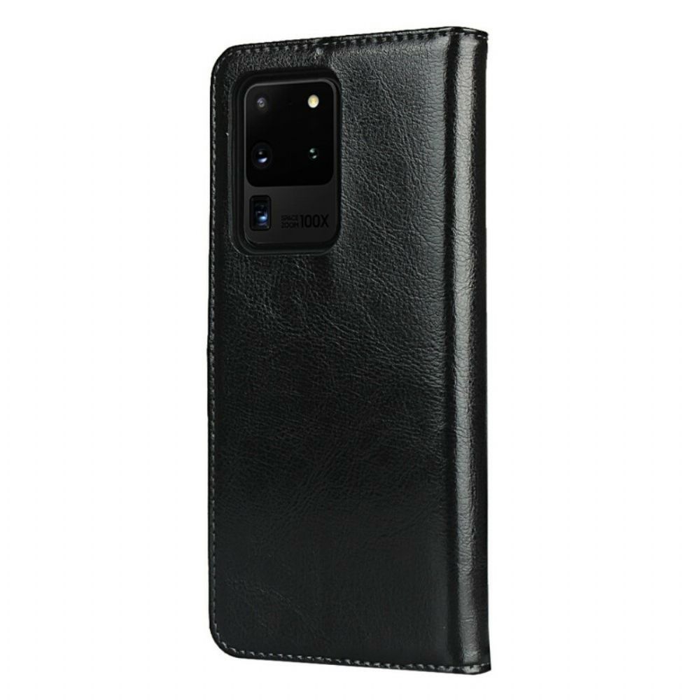 Schutzhülle Für Samsung Galaxy S20 Ultra Flip Case Echtes Leder