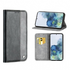 Schutzhülle Für Samsung Galaxy S20 Ultra Flip Case Zweifarbiger Ledereffekt