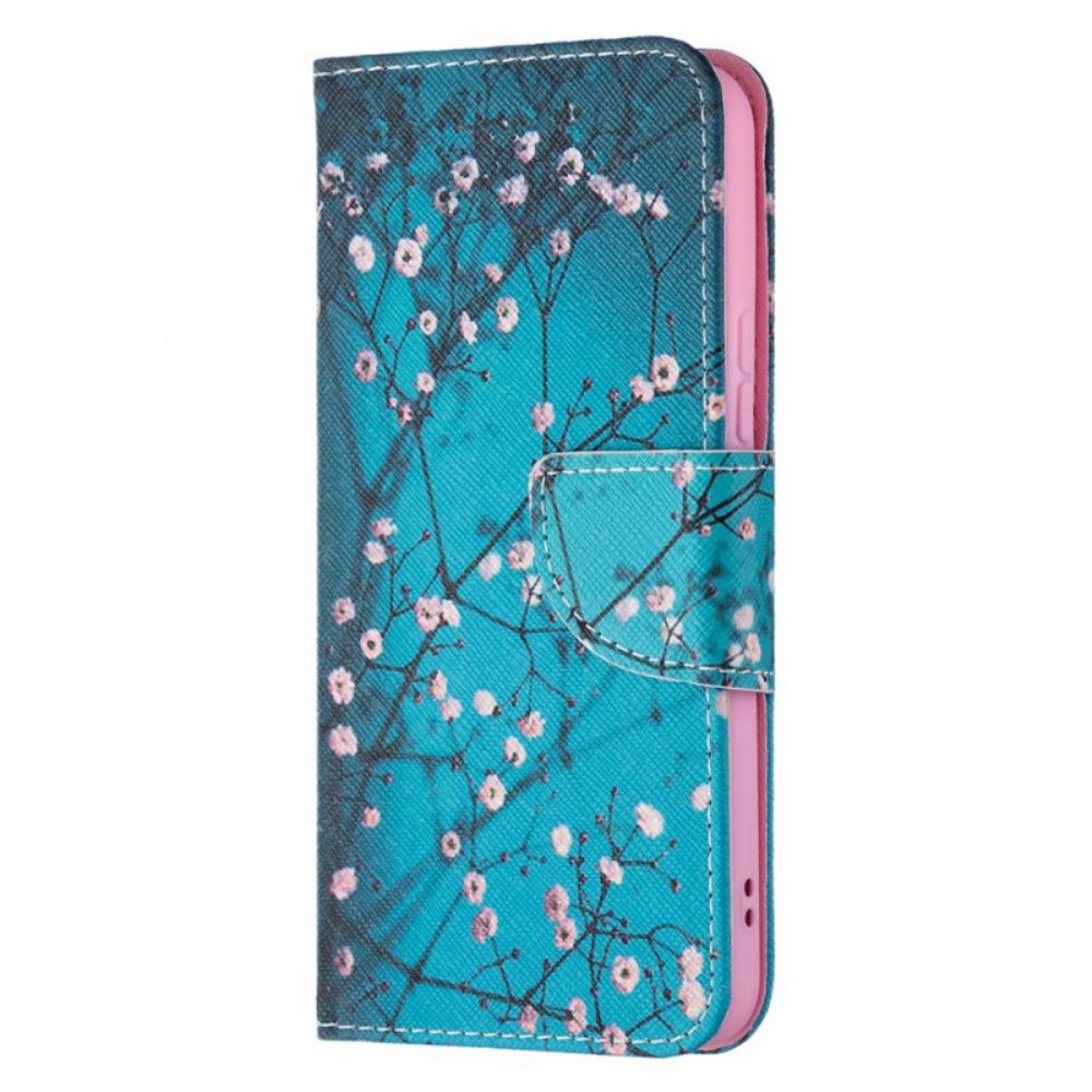 Flip Case Für Samsung Galaxy S22 5G Blühender Baum