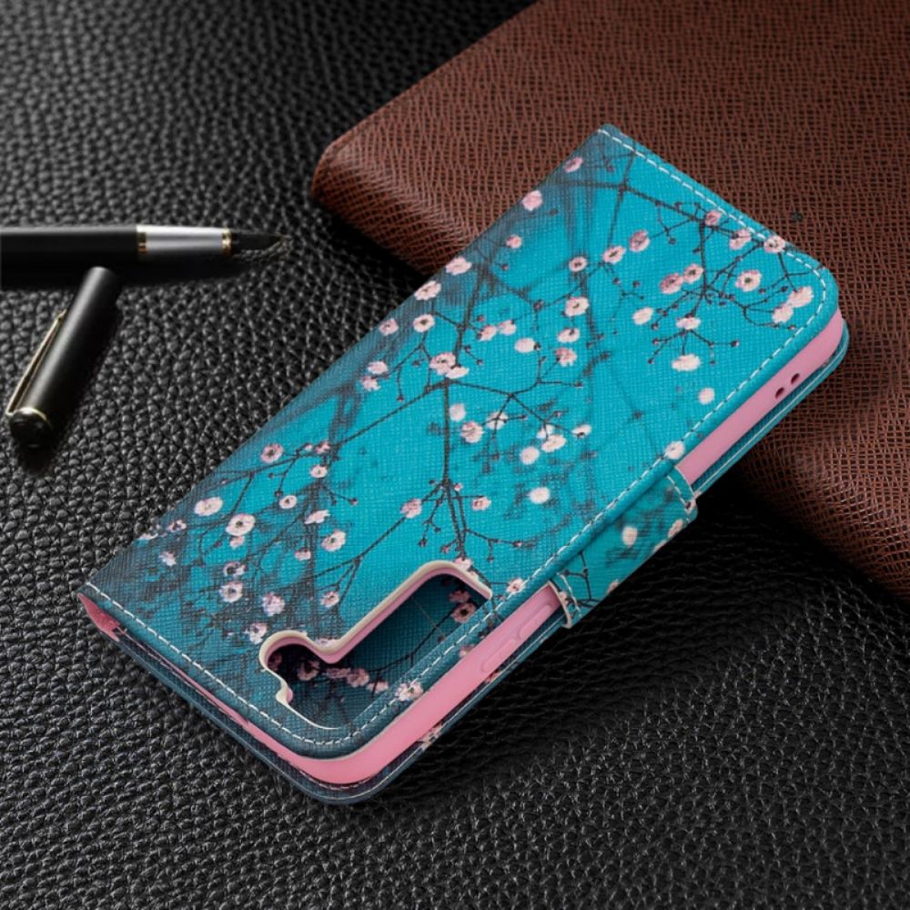 Flip Case Für Samsung Galaxy S22 5G Blühender Baum