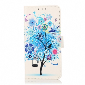 Flip Case Für Samsung Galaxy S22 5G Blühender Baum