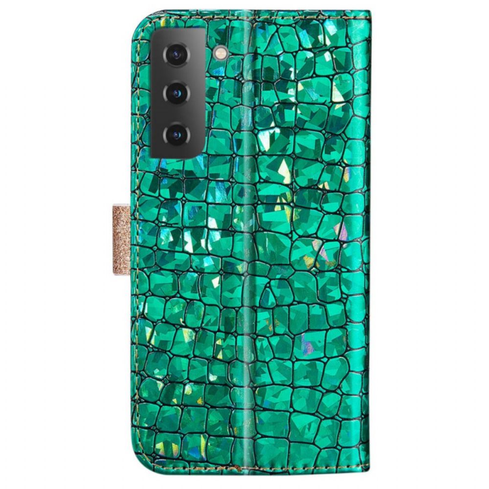 Flip Case Für Samsung Galaxy S22 5G Croc-diamanten