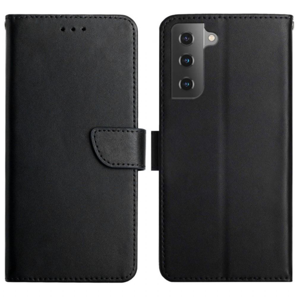 Flip Case Für Samsung Galaxy S22 5G Echtes Nappaleder