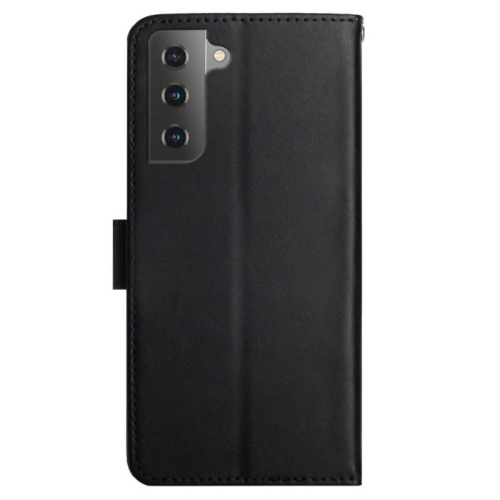 Flip Case Für Samsung Galaxy S22 5G Echtes Nappaleder