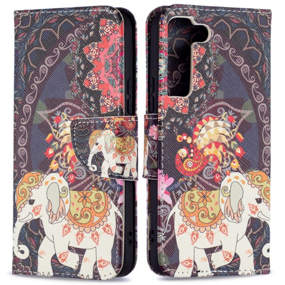 Flip Case Für Samsung Galaxy S22 5G Indischer Elefant