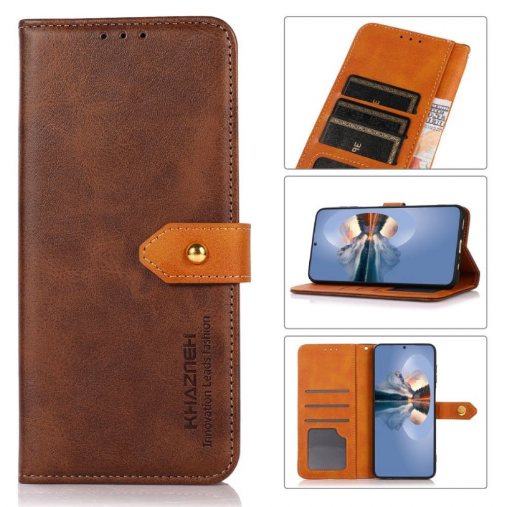 Flip Case Für Samsung Galaxy S22 5G Kunstleder Mit Khazneh-armband