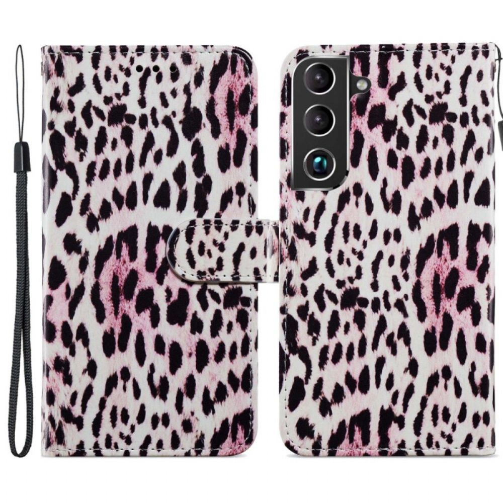 Flip Case Für Samsung Galaxy S22 5G Leopardenmuster