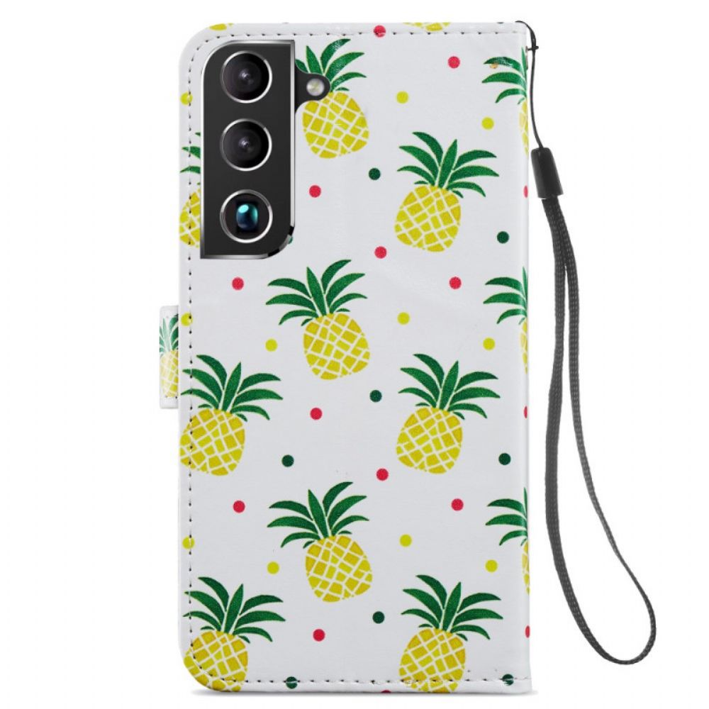 Flip Case Für Samsung Galaxy S22 5G Mehrere Ananas