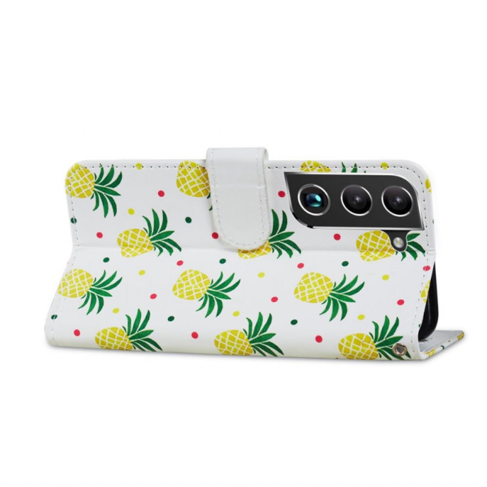 Flip Case Für Samsung Galaxy S22 5G Mehrere Ananas