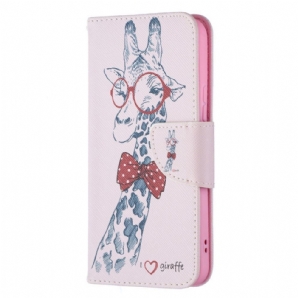 Flip Case Für Samsung Galaxy S22 5G Nerdige Giraffe