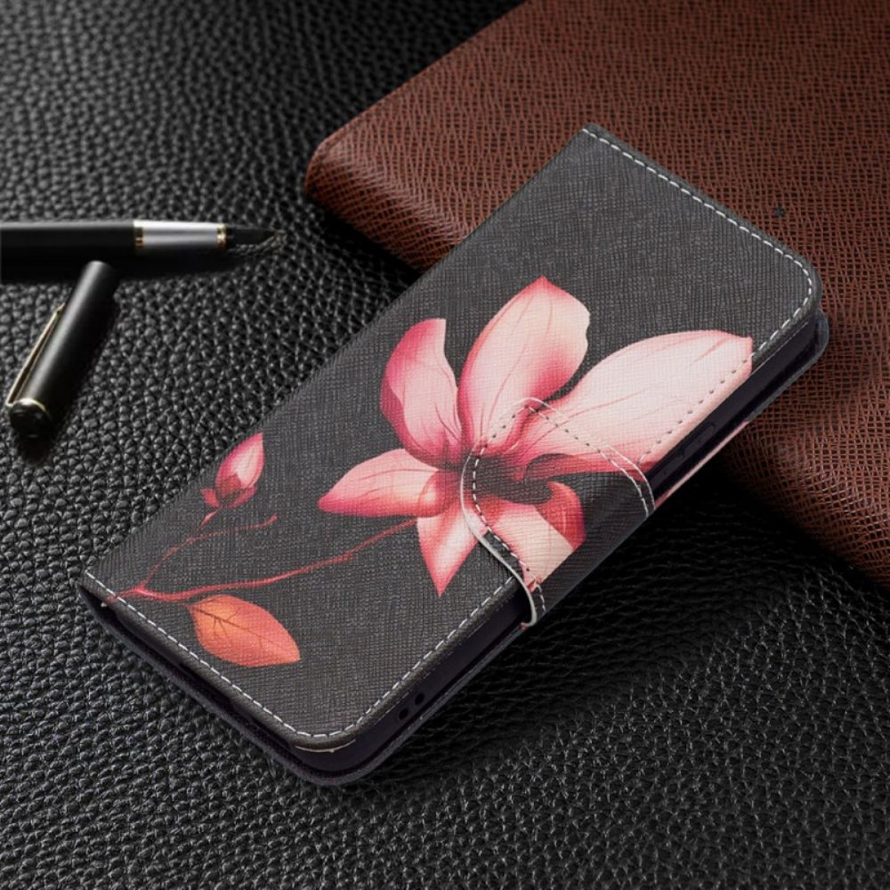 Flip Case Für Samsung Galaxy S22 5G Rosa Blume